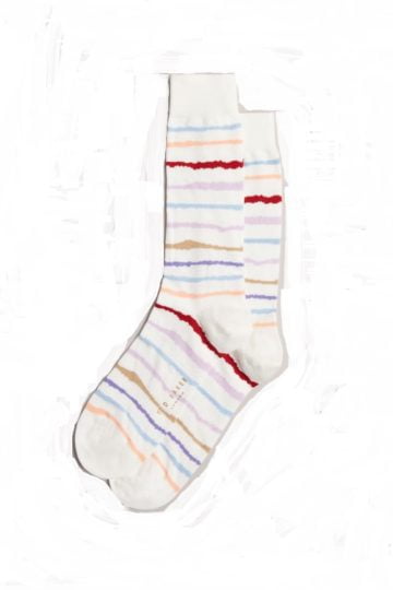 ted baker london painty white painted stripe socks