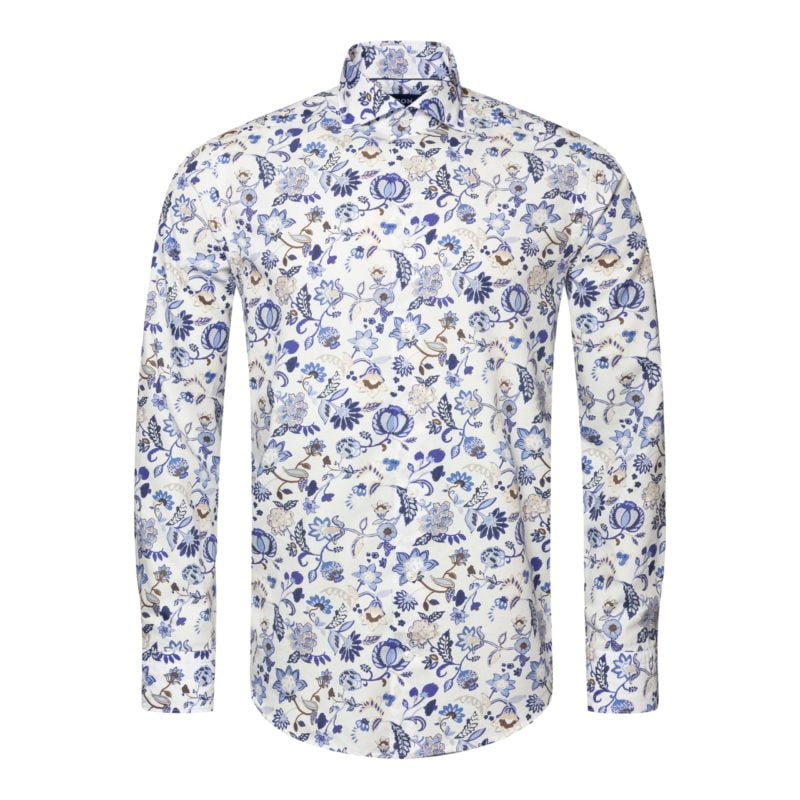 eton shirts limited edition white floral print shirt