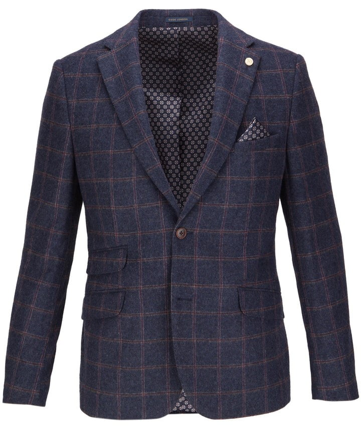 guide london brushed tweed checked blazer