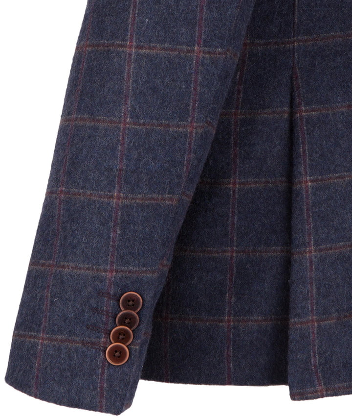 guide london brushed tweed checked blazer