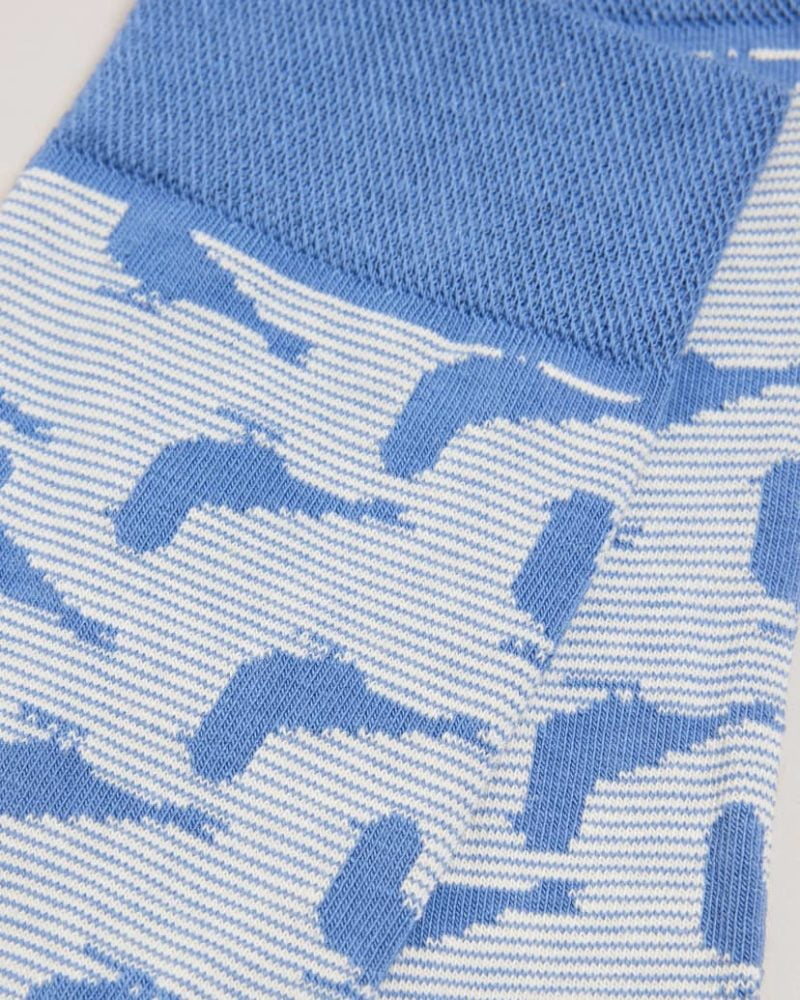 ted baker london pidgsok blue sock with pigeon pattern