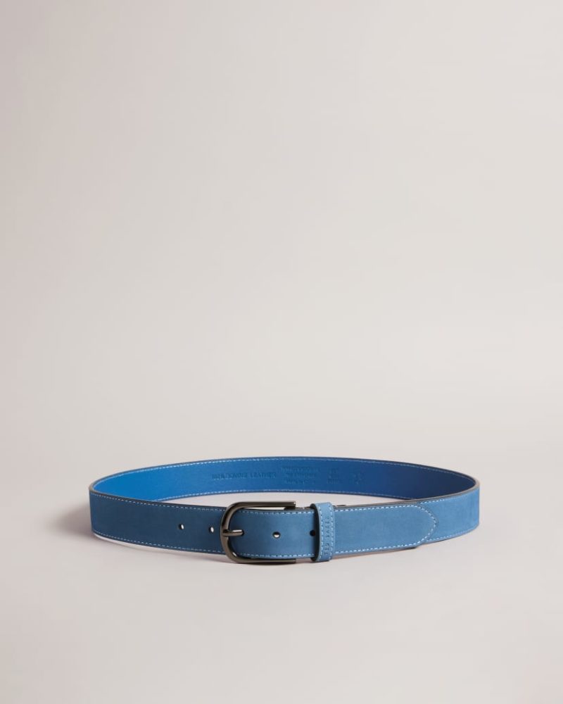 ted baker london grisham blue leather belt