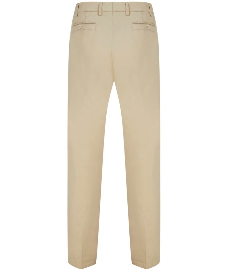 meyer trousers new york sand coloured cotton stretch chino