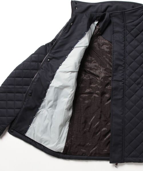 ted baker london finnich navy diamond quilted funnel jacket