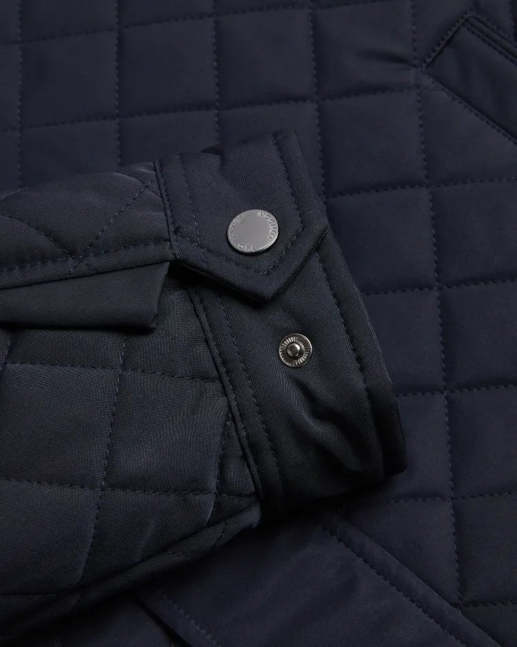 ted baker london finnich navy diamond quilted funnel jacket