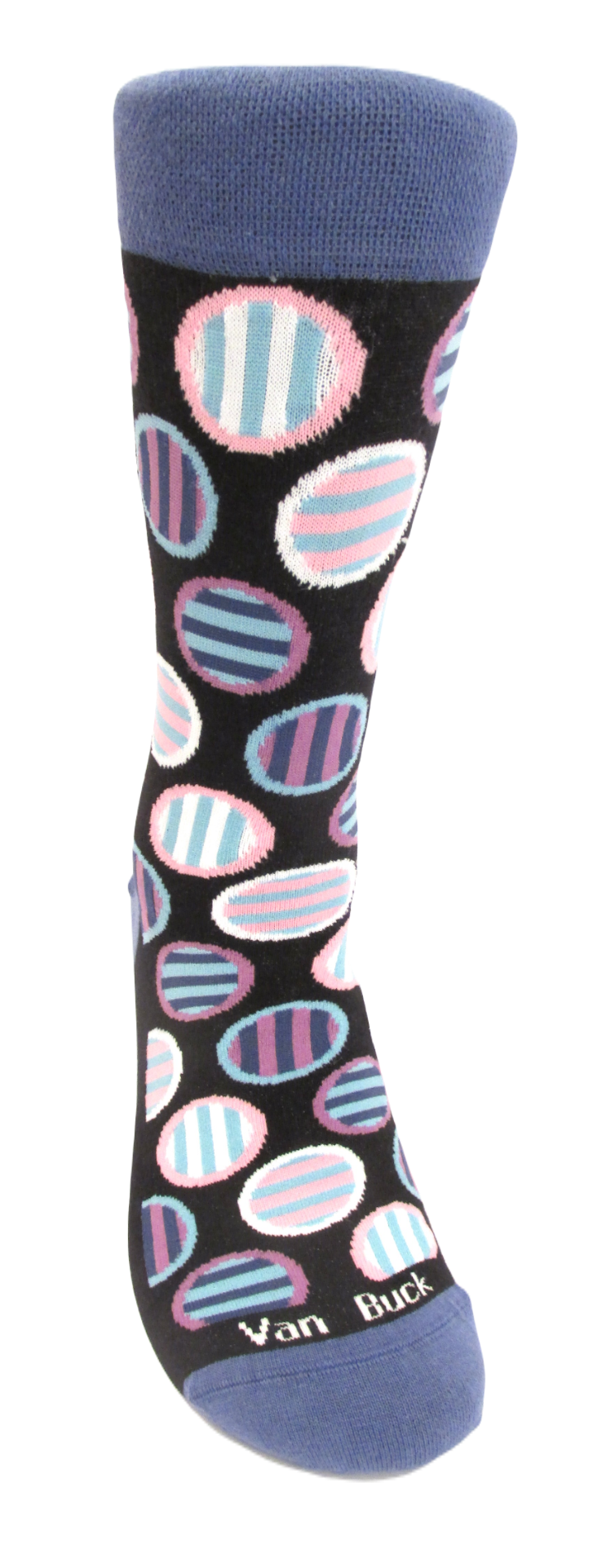 van buck limited edition blue circle stripe socks
