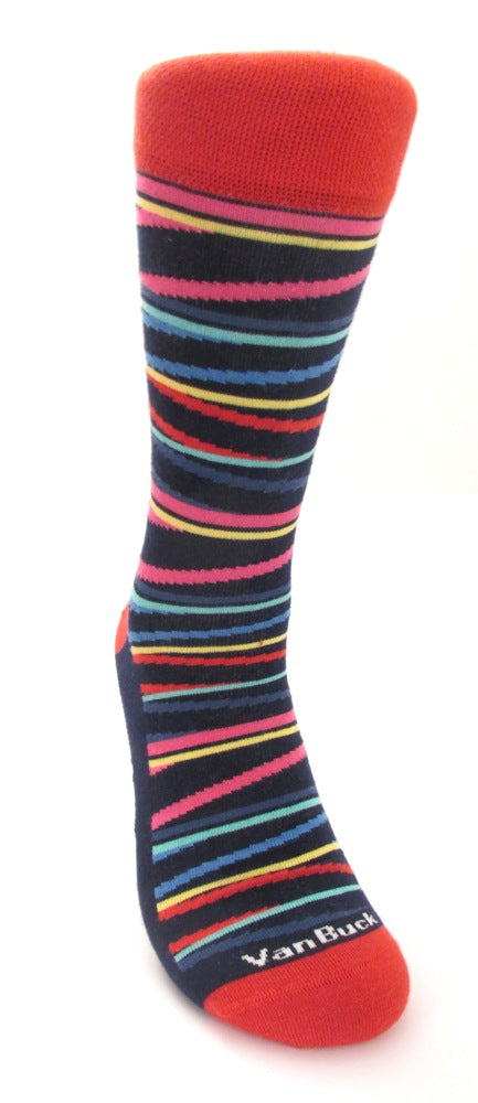 van buck limited edition multi coloured stripe socks